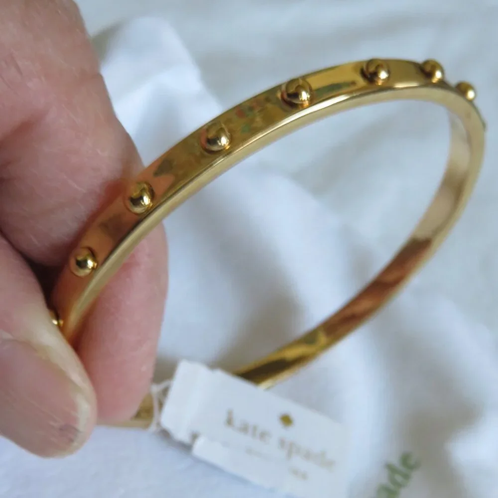 Kade Spade Studded Hinged Bangle - Picture 3 of 5